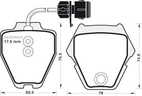 HITEC H 1069 - Brake Pad Set, disc brake autospares.lv