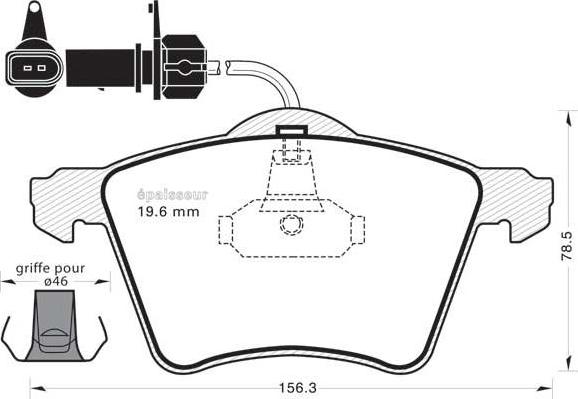 MGA 626 - Brake Pad Set, disc brake autospares.lv