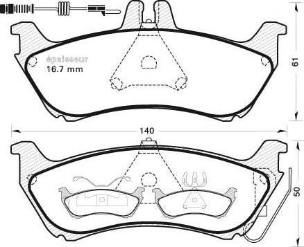 MGA 620 - Brake Pad Set, disc brake autospares.lv