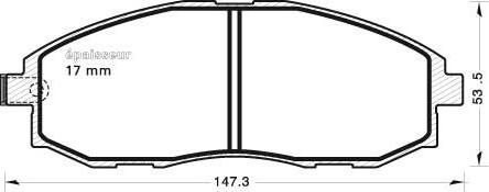 MGA 622 - Brake Pad Set, disc brake autospares.lv