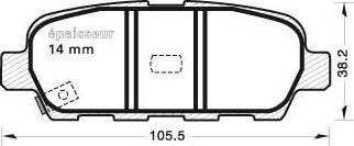 MGA 678 - Brake Pad Set, disc brake autospares.lv