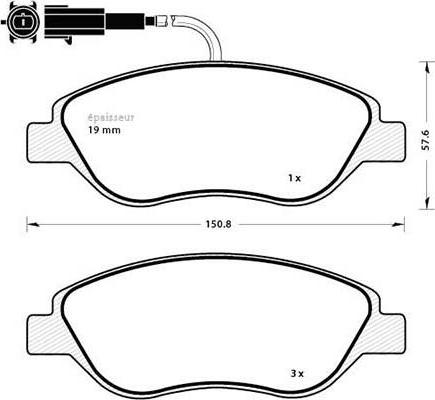 BENDIX 573076 - Brake Pad Set, disc brake autospares.lv