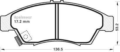 MGA 677 - Brake Pad Set, disc brake autospares.lv