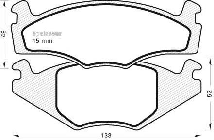 MGA 191 - Brake Pad Set, disc brake autospares.lv