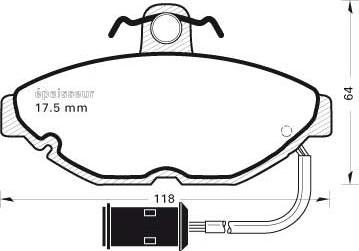 MGA 193 - Brake Pad Set, disc brake autospares.lv