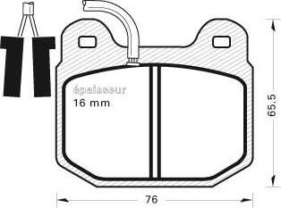 Textar 20997 165  0 5 T423 - Brake Pad Set, disc brake autospares.lv