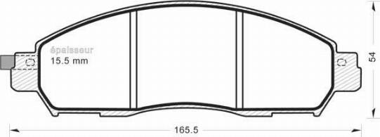 MGA 1404 - Brake Pad Set, disc brake autospares.lv