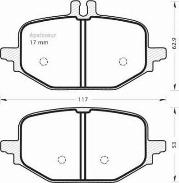 MGA 1424 - Brake Pad Set, disc brake autospares.lv