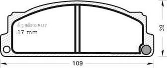 MGA 151 - Brake Pad Set, disc brake autospares.lv