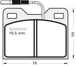 Brake Engineering PA444 - Brake Pad Set, disc brake autospares.lv