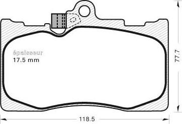 MGA 1099 - Brake Pad Set, disc brake autospares.lv