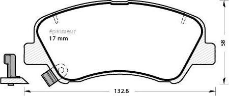 MGA 1095 - Brake Pad Set, disc brake autospares.lv