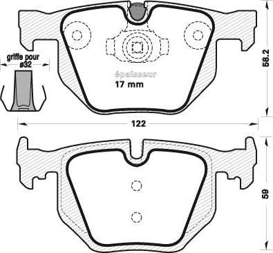 MGA 1091 - Brake Pad Set, disc brake autospares.lv