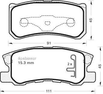 Klaxcar France 24525z - Brake Pad Set, disc brake autospares.lv