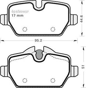 MGA 1040 - Brake Pad Set, disc brake autospares.lv