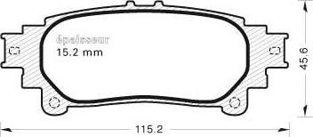 MGA 1048 - Brake Pad Set, disc brake autospares.lv