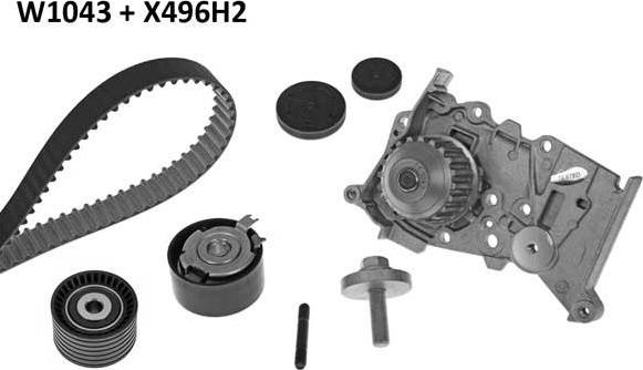 MGA 1043K3 - Water Pump & Timing Belt Set autospares.lv