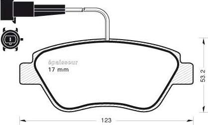 DJ Parts BP1971 - Brake Pad Set, disc brake autospares.lv