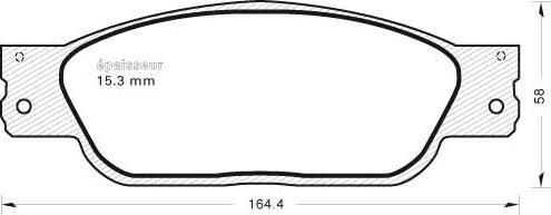 MGA 1054 - Brake Pad Set, disc brake autospares.lv