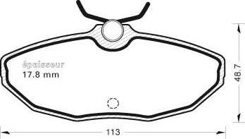 MGA 1055 - Brake Pad Set, disc brake autospares.lv