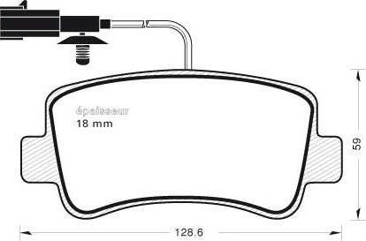 MGA 1058 - Brake Pad Set, disc brake autospares.lv