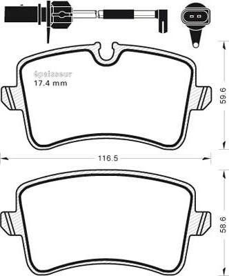 MGA 1052 - Brake Pad Set, disc brake autospares.lv