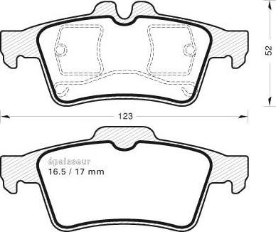 MGA 1066 - Brake Pad Set, disc brake autospares.lv