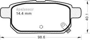 MGA 1068 - Brake Pad Set, disc brake autospares.lv