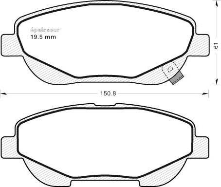 MGA 1067 - Brake Pad Set, disc brake autospares.lv