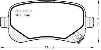 MGA 1005 - Brake Pad Set, disc brake autospares.lv