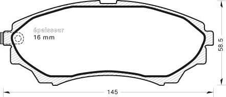 MGA 1006 - Brake Pad Set, disc brake autospares.lv