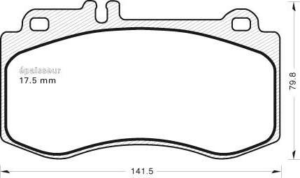 MGA 1003 - Brake Pad Set, disc brake autospares.lv