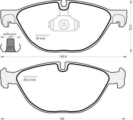 MGA 1011 - Brake Pad Set, disc brake autospares.lv