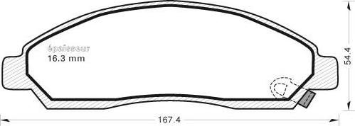 MGA 1018 - Brake Pad Set, disc brake autospares.lv