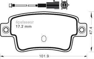 MGA 1012 - Brake Pad Set, disc brake autospares.lv