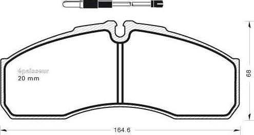 MGA 1036 - Brake Pad Set, disc brake autospares.lv