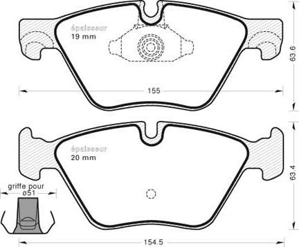 BOSCH 986424764 - Brake Pad Set, disc brake autospares.lv