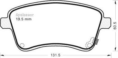 MGA 1032 - Brake Pad Set, disc brake autospares.lv