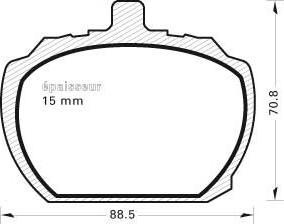 MGA 102 - Brake Pad Set, disc brake autospares.lv