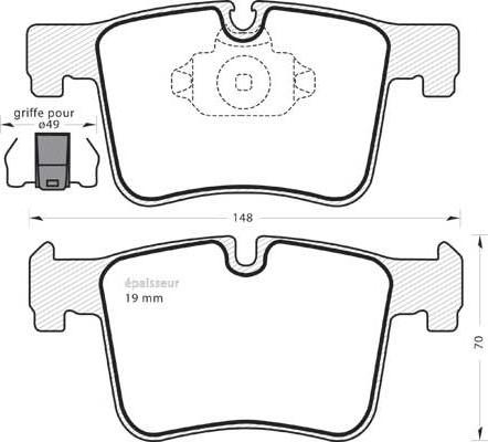 AMD AMD.BF543 - Brake Pad Set, disc brake autospares.lv