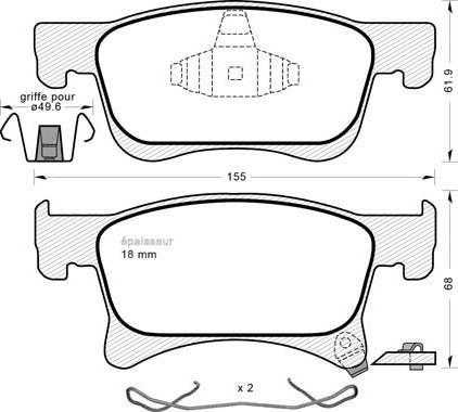 Remsa 21580.02 - Brake Pad Set, disc brake autospares.lv