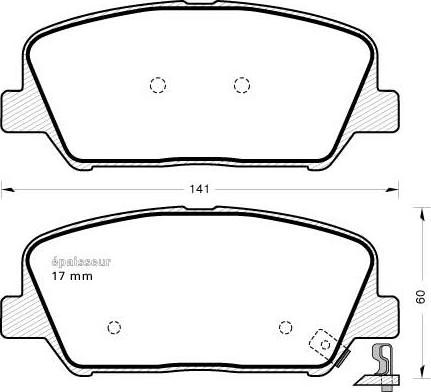 MGA 1149 - Brake Pad Set, disc brake autospares.lv