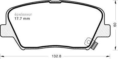 Optimal 12624 - Brake Pad Set, disc brake autospares.lv