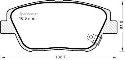 MGA 1158 - Brake Pad Set, disc brake autospares.lv