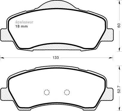 MGA 1160 - Brake Pad Set, disc brake autospares.lv