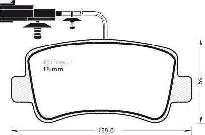 Pemebla JAPPP-106AF - Brake Pad Set, disc brake autospares.lv