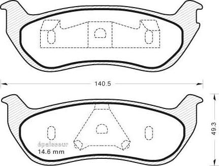 MGA 1103 - Brake Pad Set, disc brake autospares.lv