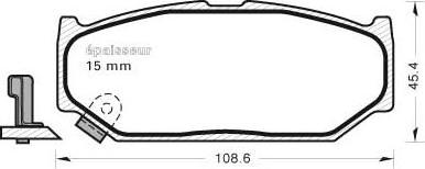 MGA 1102 - Brake Pad Set, disc brake autospares.lv