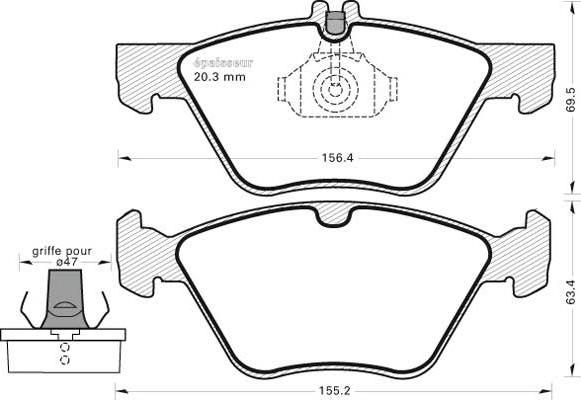 Remsa 60140 - Brake Pad Set, disc brake autospares.lv