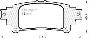 LEXUS 446630282 - Brake Pad Set, disc brake autospares.lv